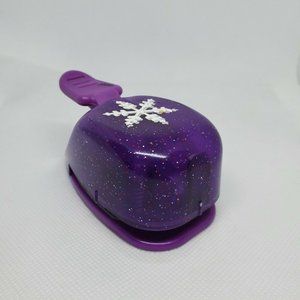 Purple Glitter EK Success Snowflake Pop Up Craft Paper Shaper Scrapbooking
